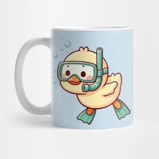 funny duck Snorkeling Mug